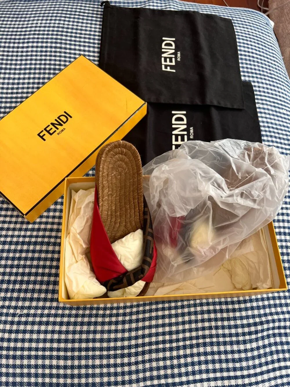 Fendi Espadrille slide size 6.5 NIB - Picture 2 of 14